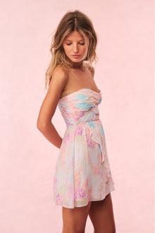 Rayne Floral Chiffon Mini Dress | Tropic Petal