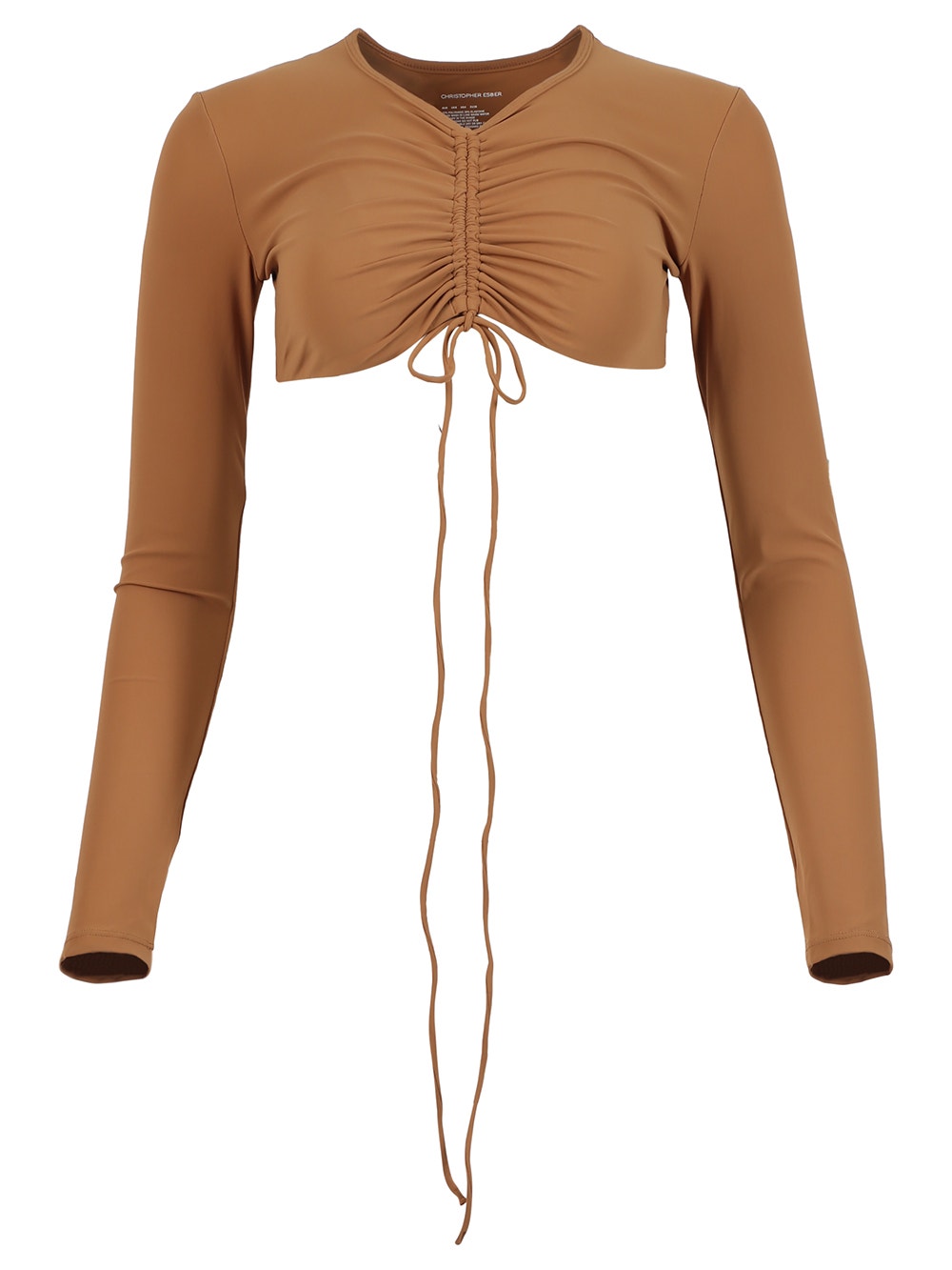 Women | Christopher Esber | Long-sleeve Sun Swim Tee | Suede Brown