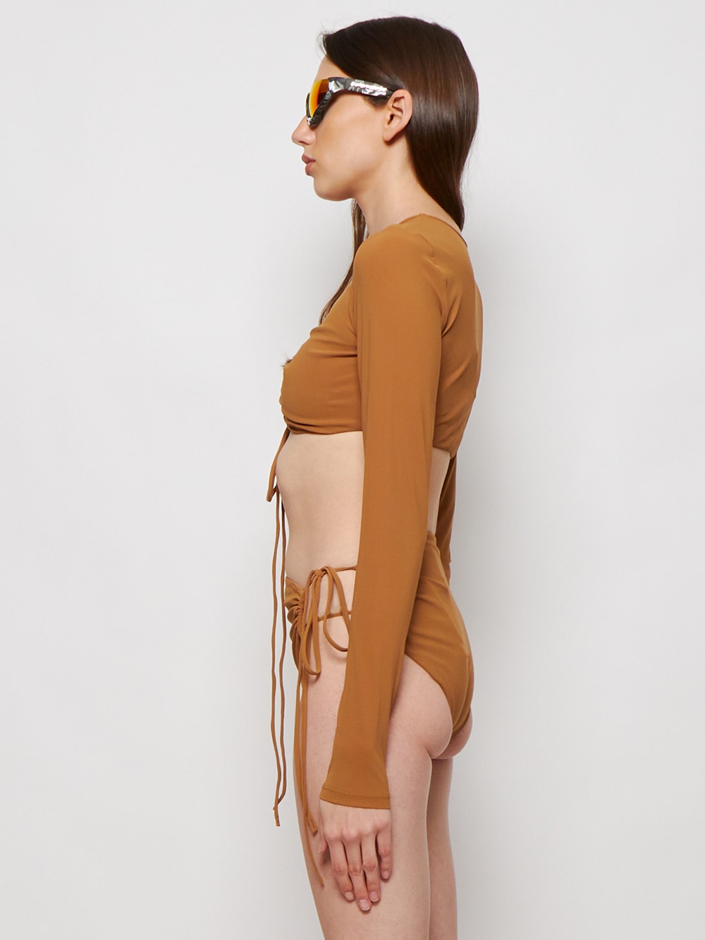 Women | Christopher Esber | Long-sleeve Sun Swim Tee | Suede Brown