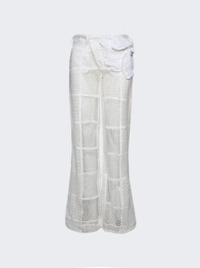 Women | Roberta Einer | Boyfriend Trousers With Flower Details | White