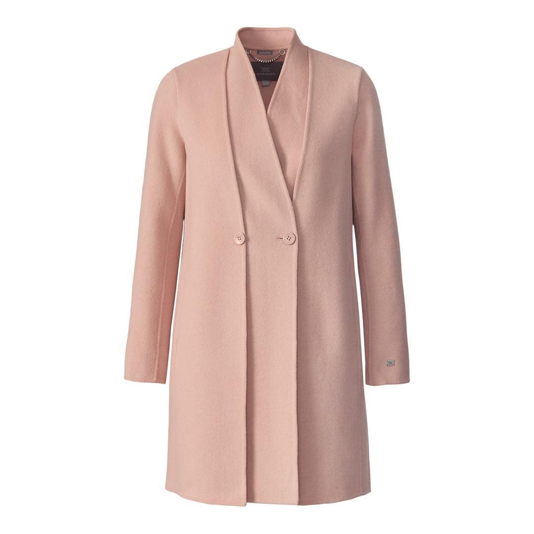 Reine Double Face Wool Coat | Blush