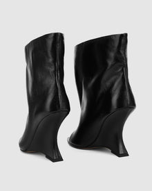 Womens | Reptile Leather Boot | Black