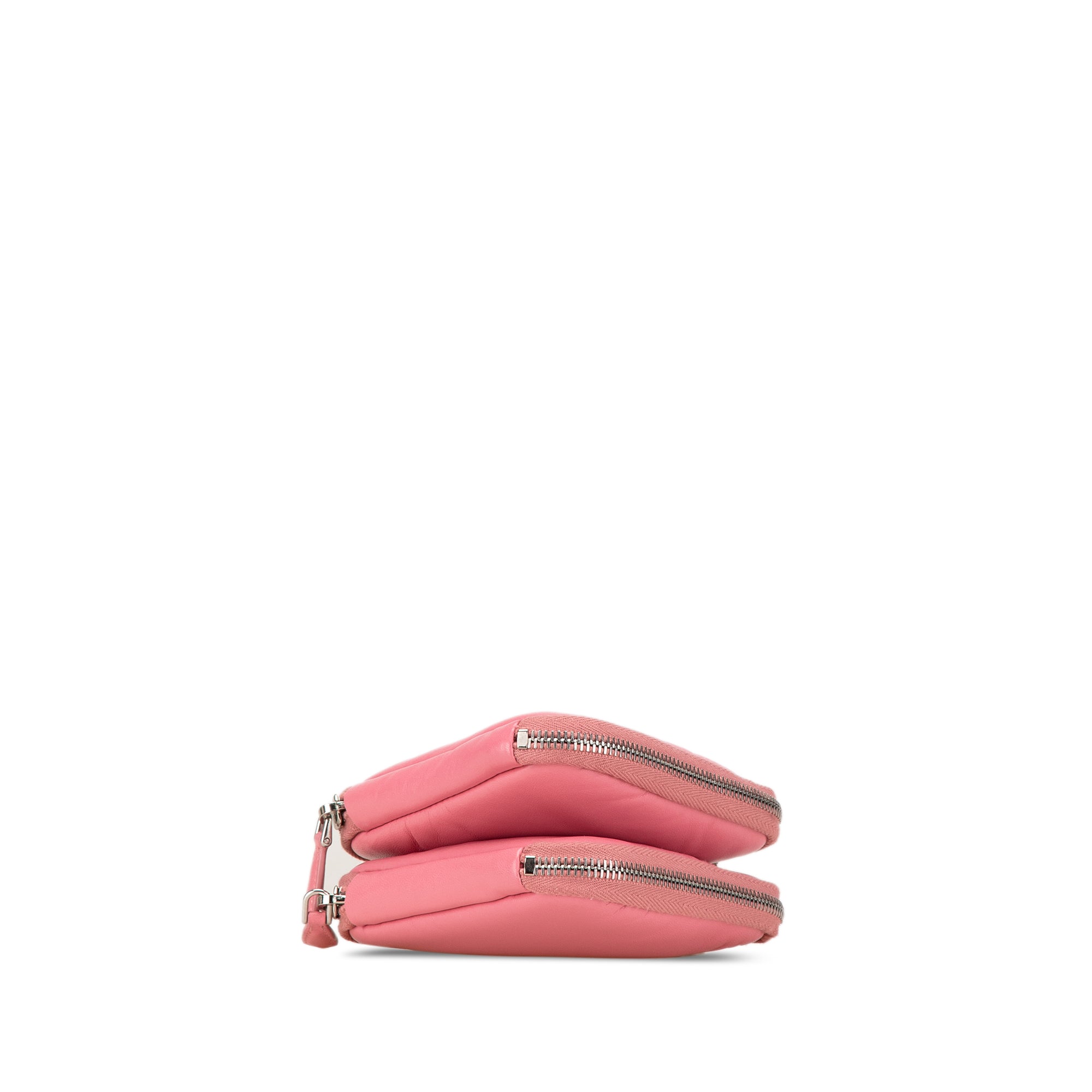 Prada | Pre-Owned Mini Soft Nappa Triangle Pouch | Pink