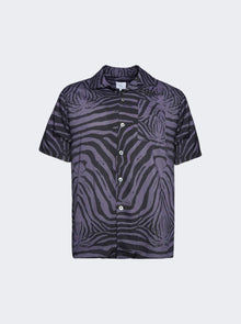 Rhude | Short Sleeve Zebra Shirt | Charcoal