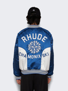 Men | Rhude | Chamonix Ski Souvenir Bomber Jacker And White | Blue