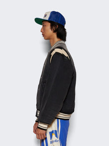 Men | Rhude | Denim Lighting Bomber Jacket | Black