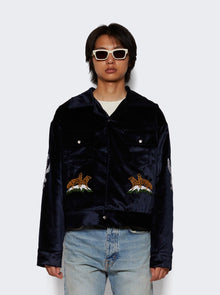 Men | Rhude | Woodland Hills Velvet Jacket Navy | Blue