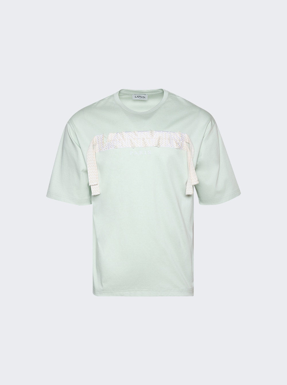 Men | Lanvin | Curb Embroidered T-shirt | Sage Green