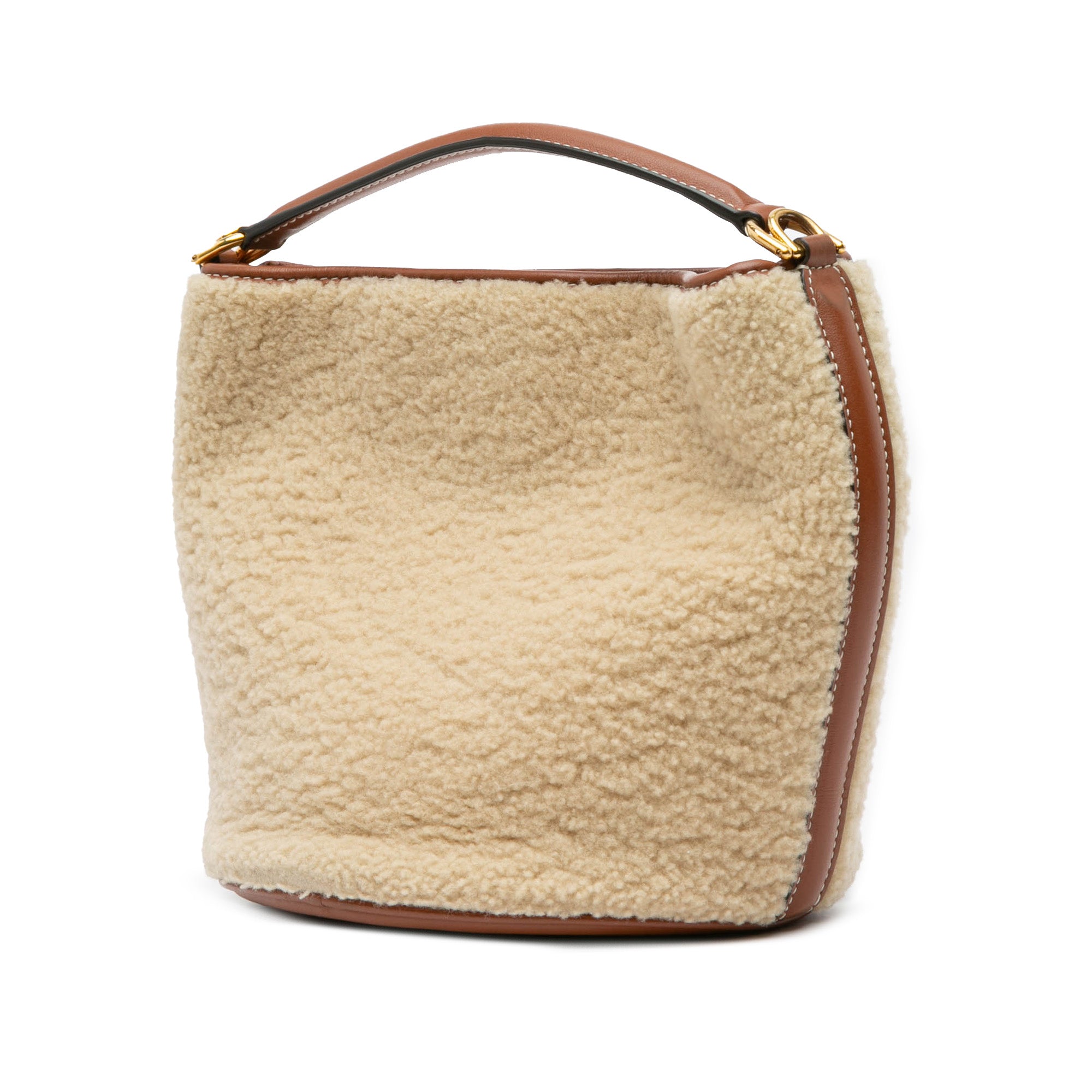 Celine | Pre-Owned Shearling Bucket 16 | Brown