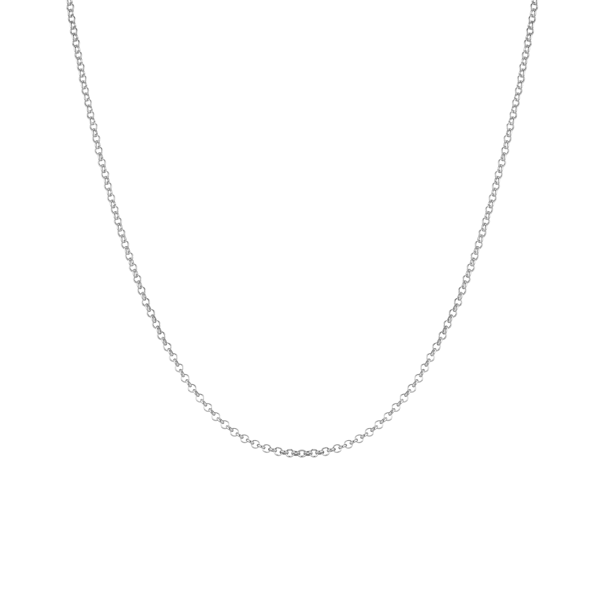 Small Rolo Chain Necklace Vermeil 14k White Gold 16in 18in 20in 22in First