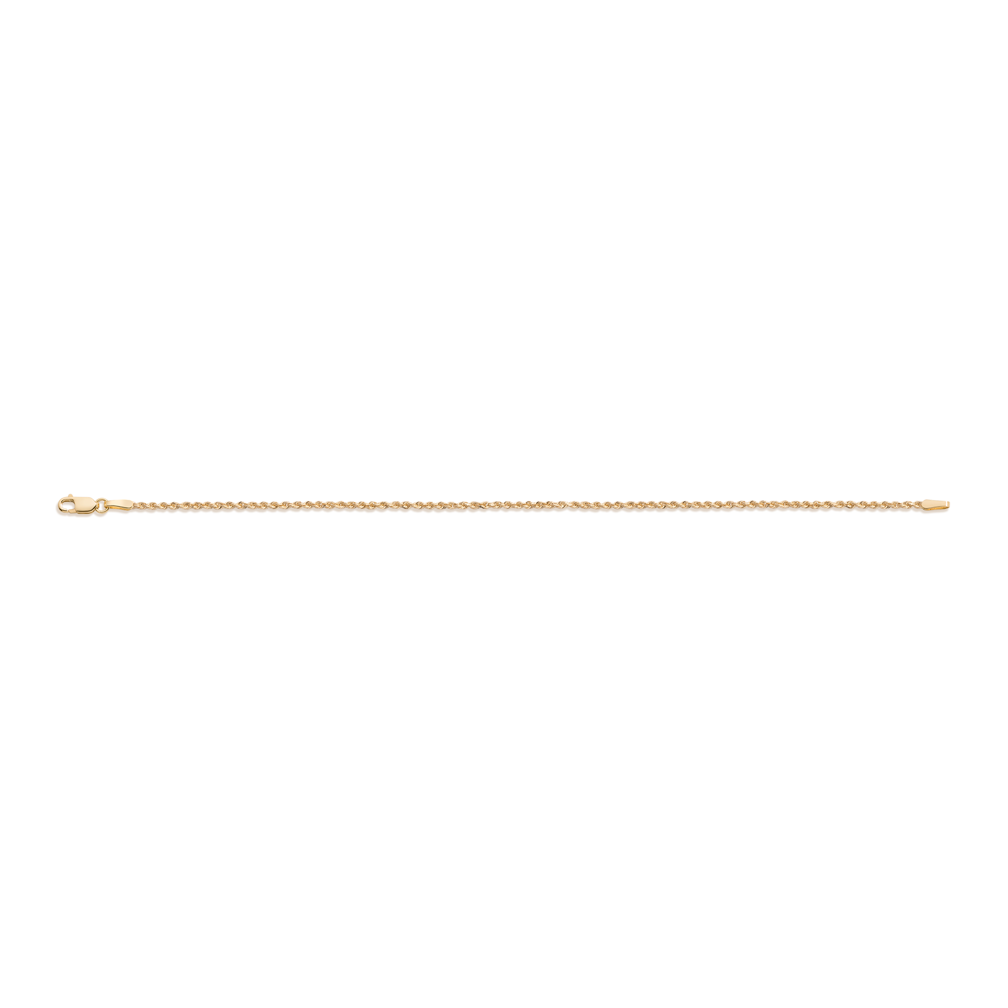 Small Rope Chain Bracelet Vermeil 14k Yellow Gold 6in 6.5in 7in 7.5in