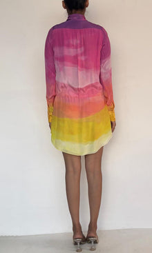 Womens | Aimee Crepe Short Dress | Ombre Multi