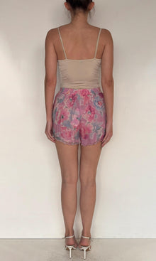 Womens | Davina Viscose Crinkle Chiffon Shorts | Pink