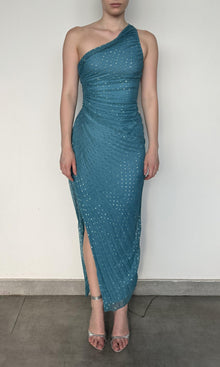 Womens | Inv Viscose Flat Chiffon Long Dress | Blue