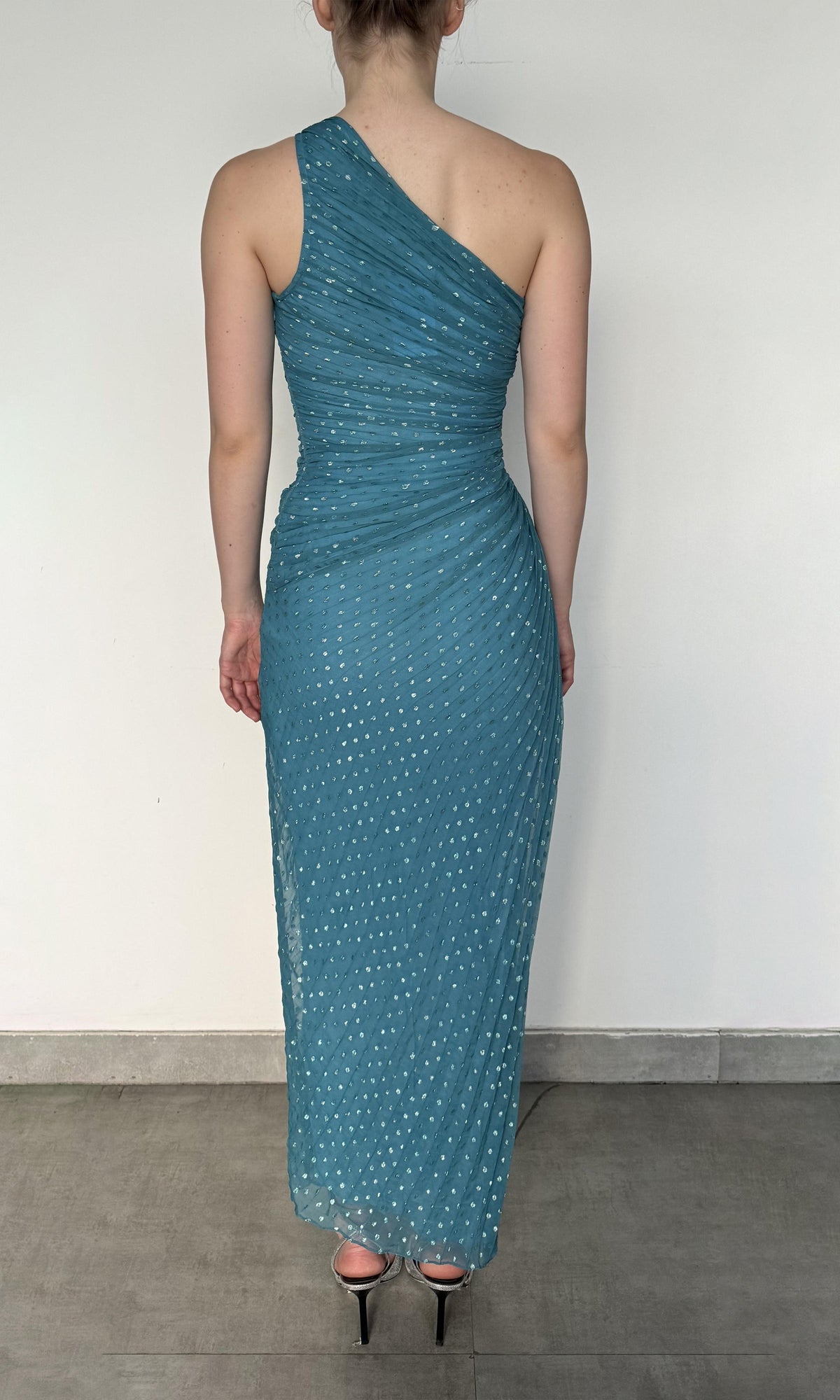 Womens | Inv Viscose Flat Chiffon Long Dress | Blue