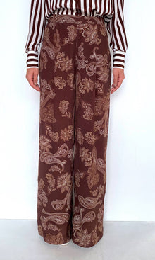 Womens | Orla Viscose Heavy Crepe Pants | Brown Beige