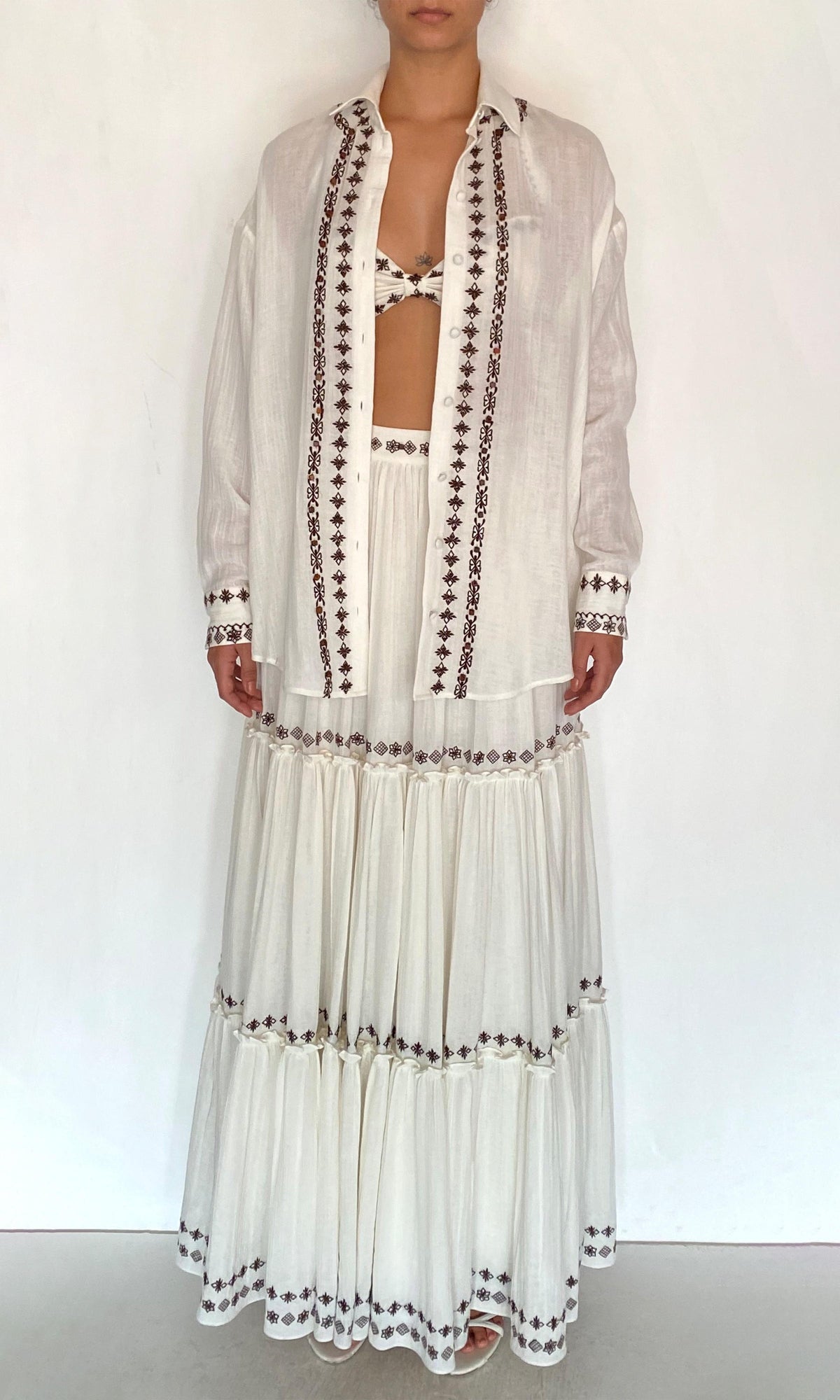 Womens | Taz Double Gauze Oversized Shirt | White