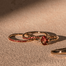 Women | Ruby Whisper Half Eternity Band | 14k Rose Gold