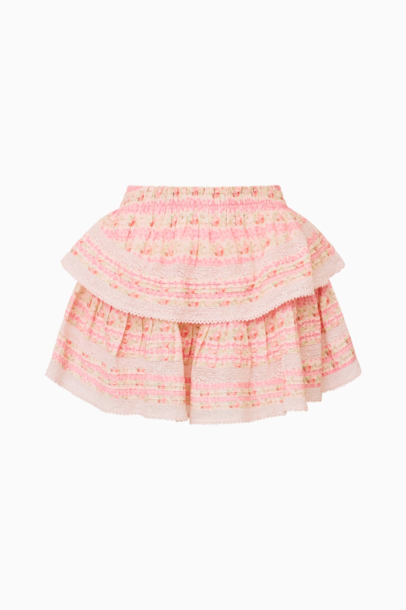 Ruffle Mini Heirloom Print Skirt | Macaroon