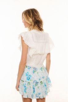 Ruffle Mini Floral Skirt | Blueberry Cloud