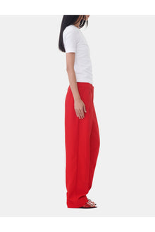 Red Twill Suiting Trousers | Barbados Cherry