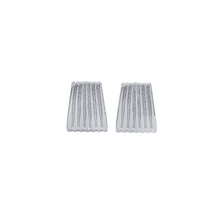 Ribbed Statement Earrings | Silver Plated