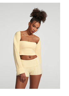 Ribbed Knit Shrug | Lemon Meringue