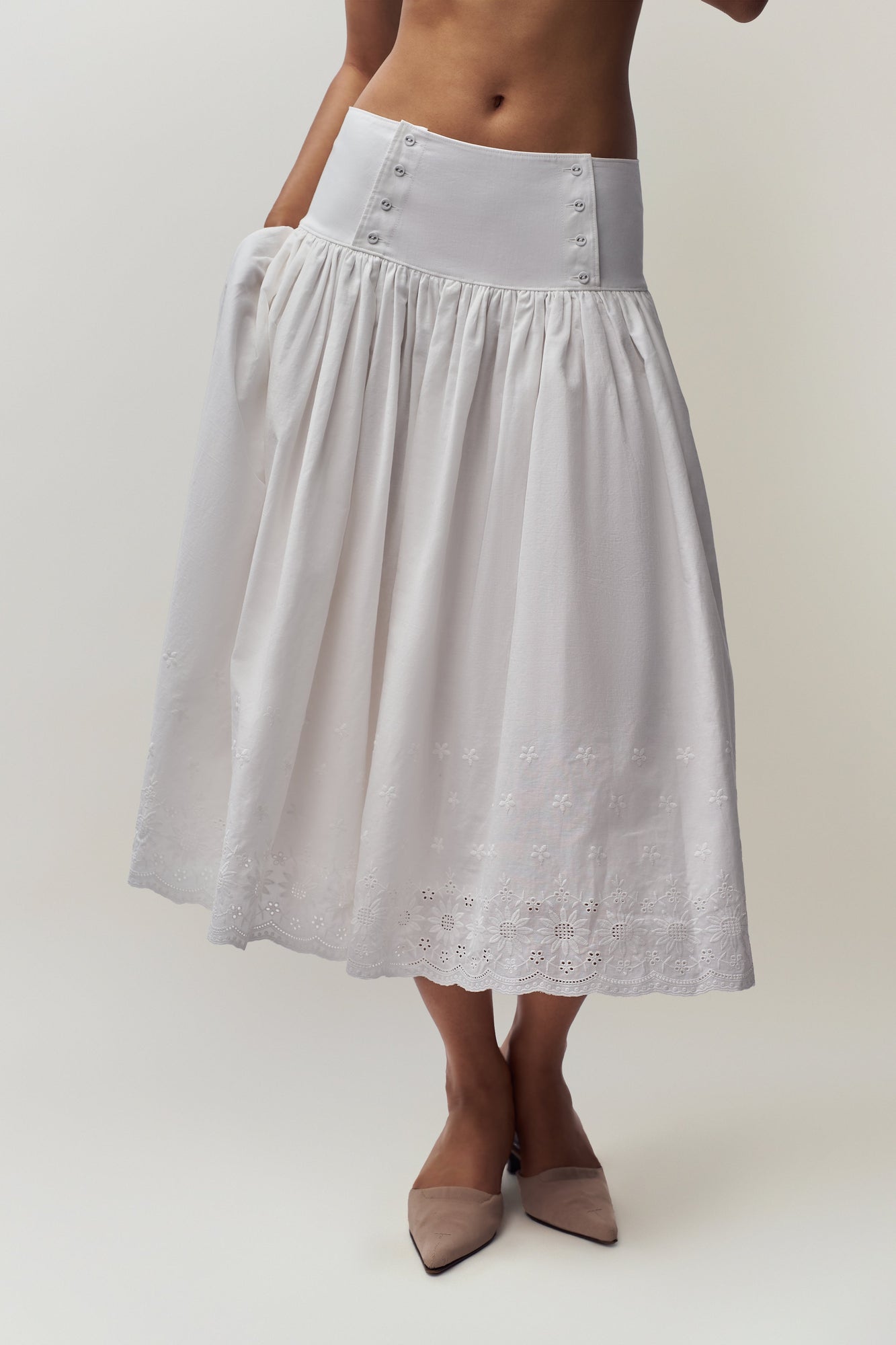Womens | Rinka Maxi Skirt | Ivory