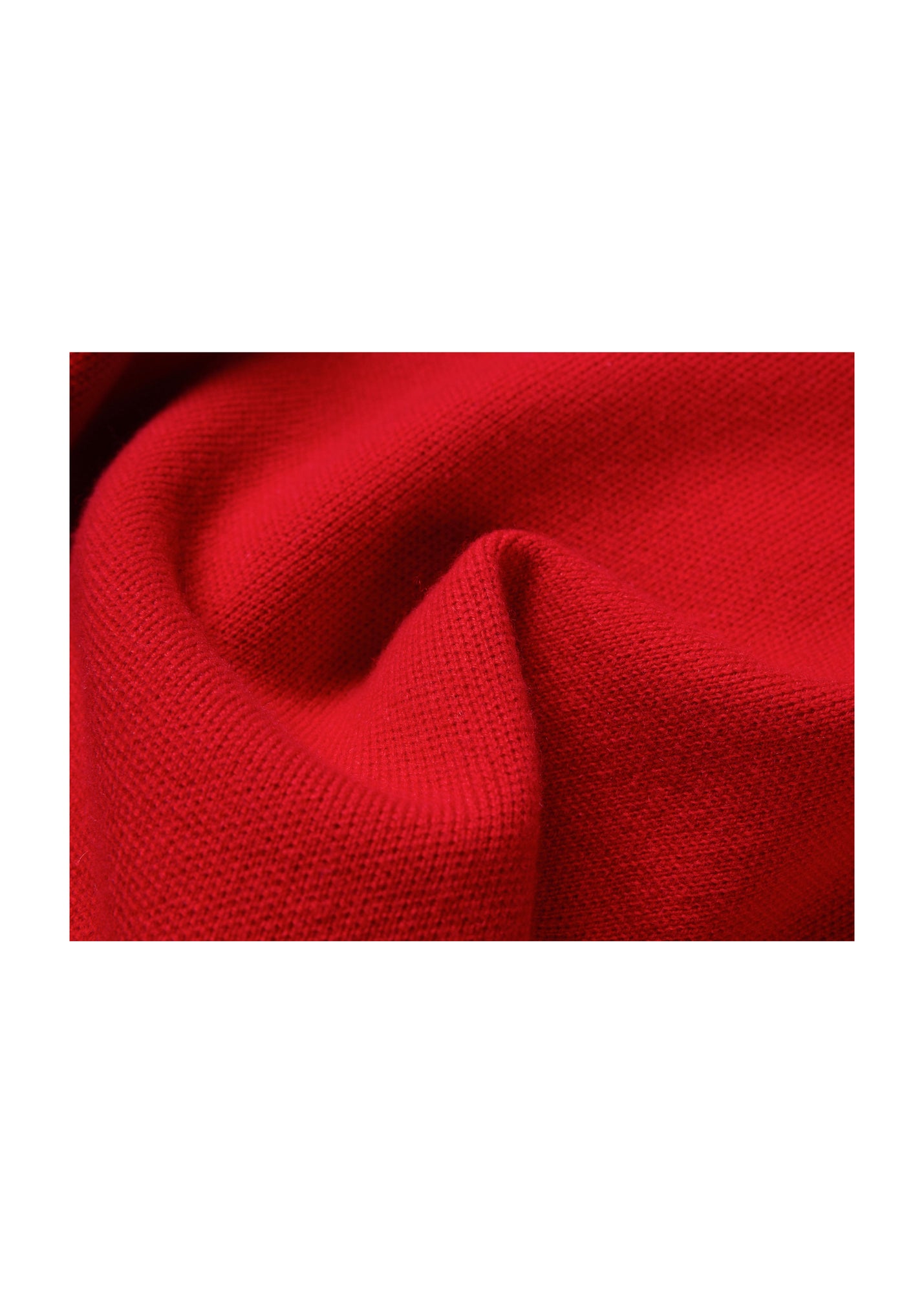 Round Neck Soft Knit Top | Red