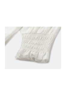 Ruffle-Collar Blouse | White