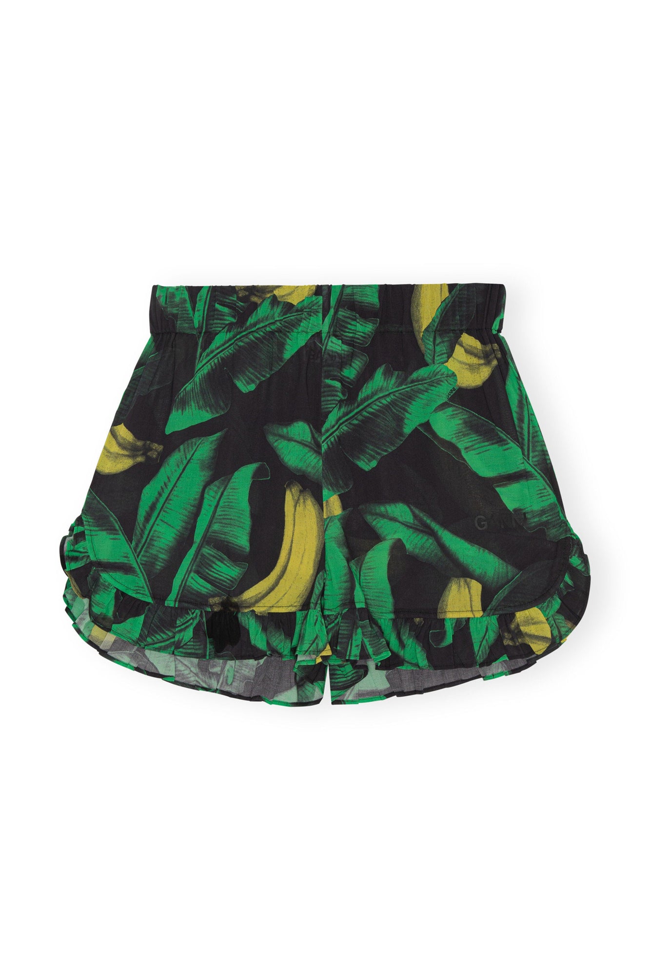 Ruffled Beach Shorts | Banana Tree Black