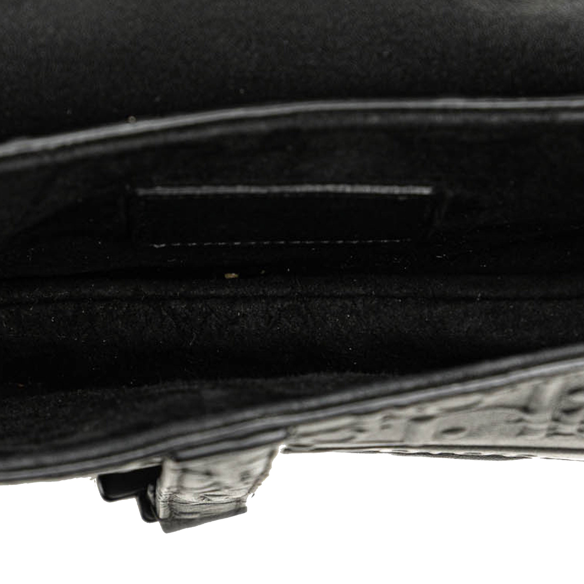Dior | Pre-Owned Mini Oblique Embossed Calfskin Saddle | Black
