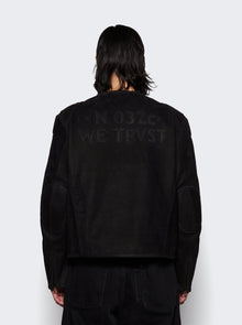 Men | 032c | Thistles Leather Janker | Black