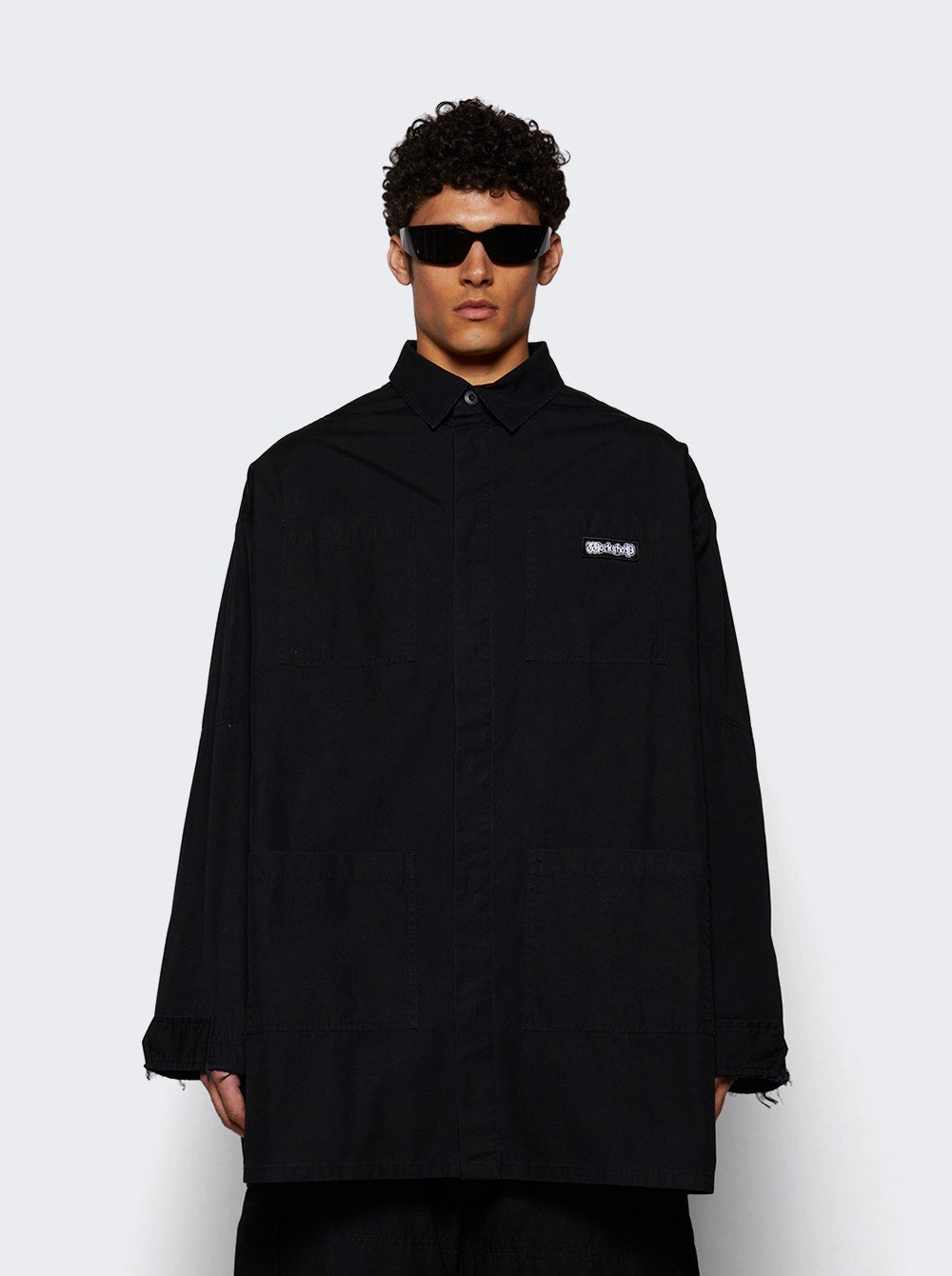Men | 032c | Intermission Cargo Overshirt | Black