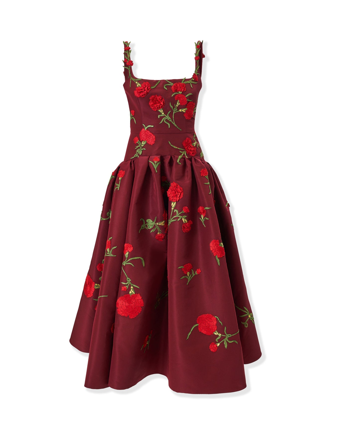 Embroidered Sleeveless Scoop Neck Drop Waist Dress | Rioja Multi