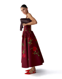 Embroidered Sleeveless Scoop Neck Drop Waist Dress | Rioja Multi