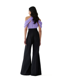 Halter Neck Draped Off Shoulder Top | Violeta Multi