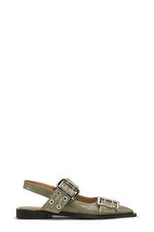 Feminine Buckle Ballerina Naplack | Kalamata