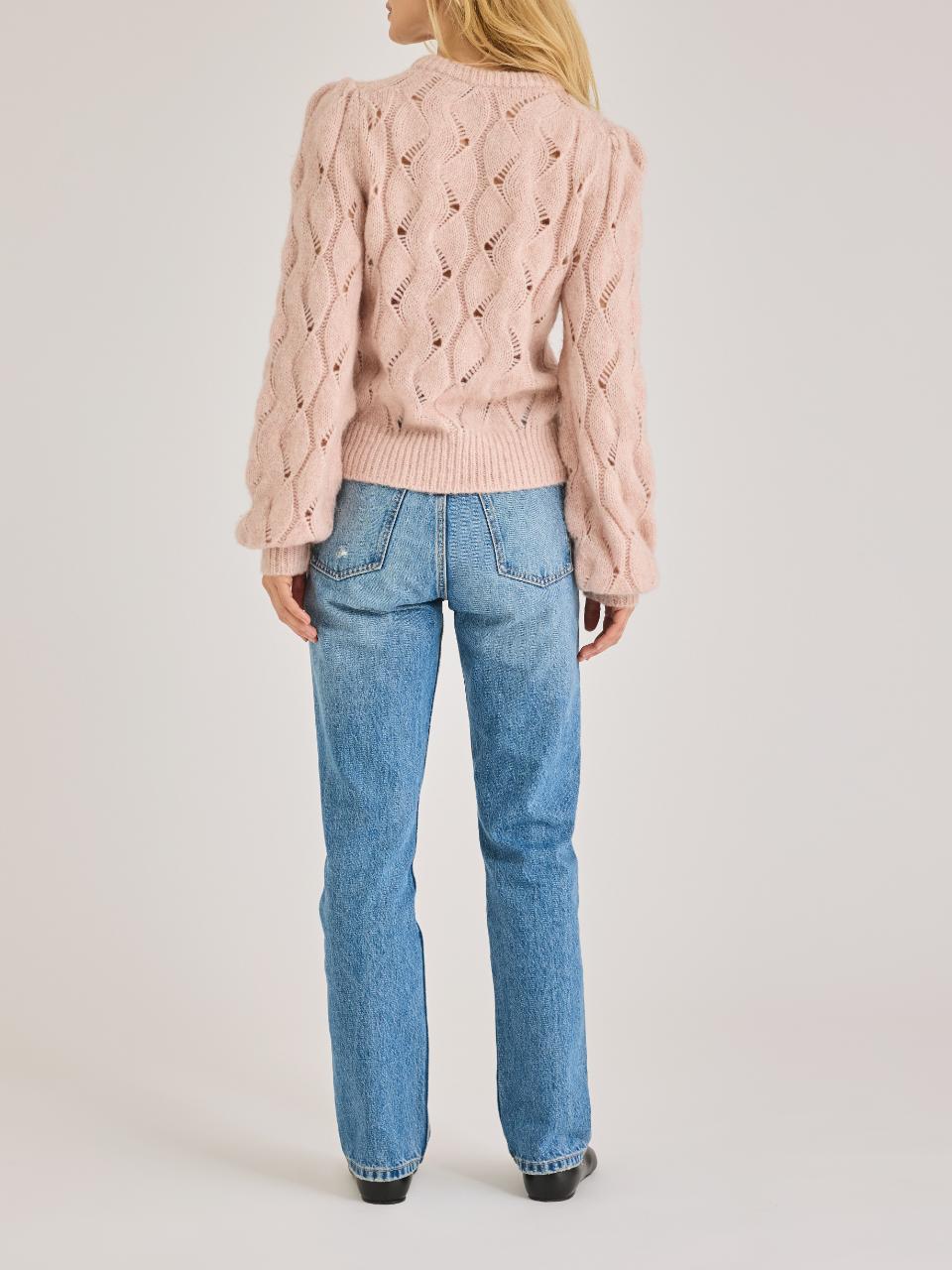 Alpaca Chainette Sweater | Blush