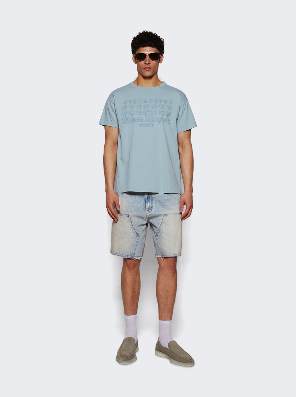 Men | Maison Margiela | Stamp Logo Tee | Baby Blue