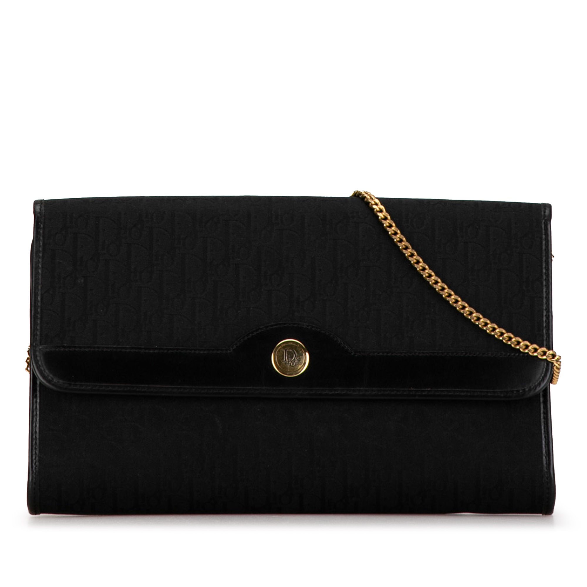 Dior | Pre-Owned Oblique Canvas Chain Shoulder Bag | Black