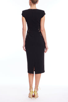 Badgley Mischka | Black Embellished Cocktail Dress | Black