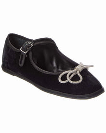 SCHUTZ | Womens | Clarissa Lace Velvet Ballet Flat | Black
