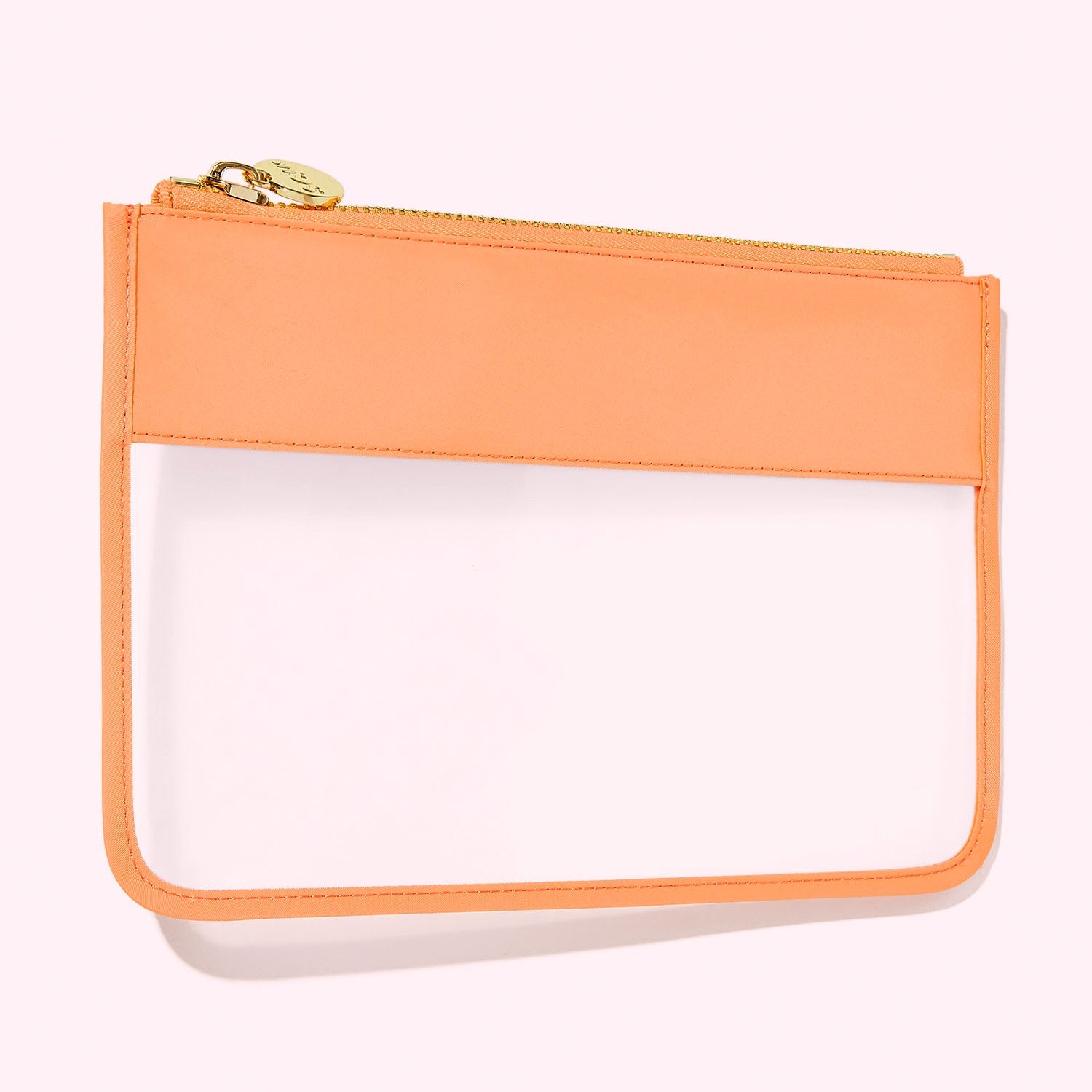 Clear Flat Pouch | Peach
