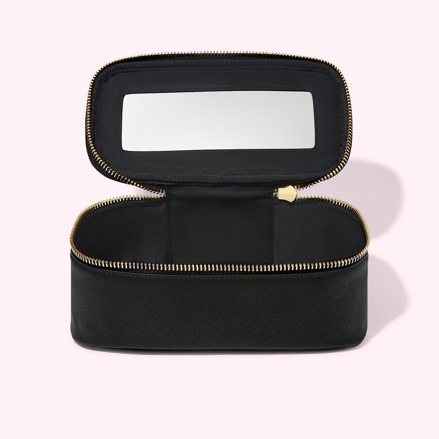 Textured Open Top Mirror Pouch