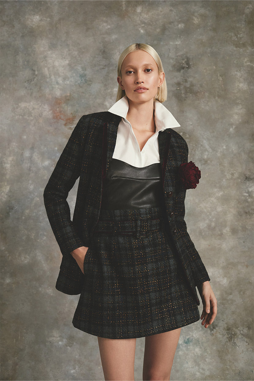 Kaya Skirt | Tweed Charcoal