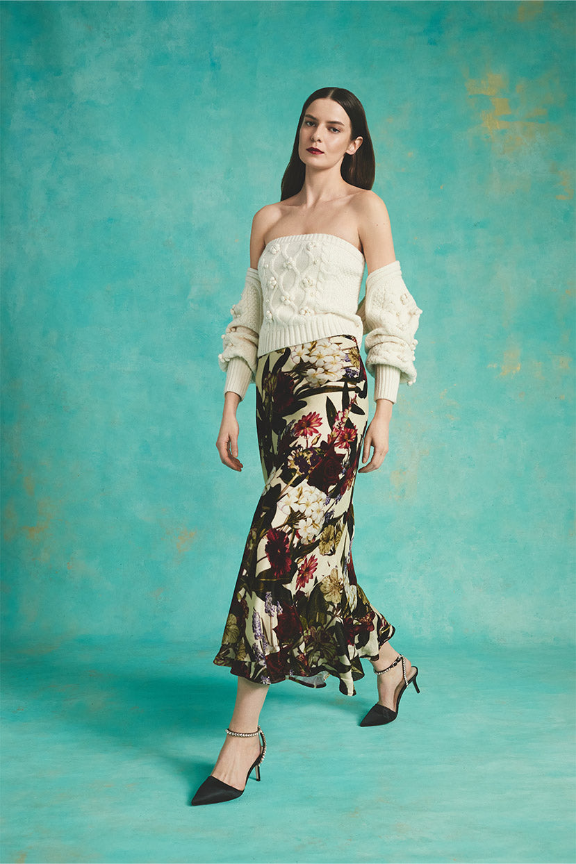 Naomi Skirt | Garden Floral Turtledove