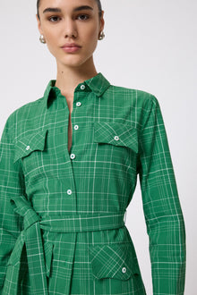 Stretch Seersucker Button Down Shirt | Green