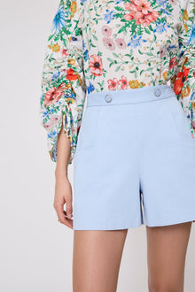 Stretch Cotton Rosey Short | Cloud