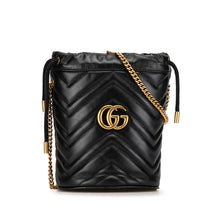 Gucci | Pre-Owned Mini GG Marmont Matelasse Bucket Bag | Black
